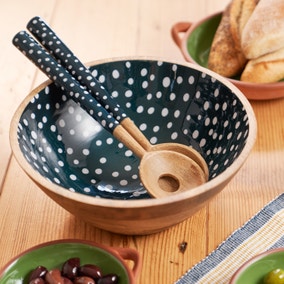 Dexam Sintra Mango Wood Spotted Salad Bowl Dexam Sintra Mango Wood Spotted Salad Bowl