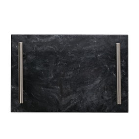 Hestia Marble Tray with Metal Handles Hestia Marble Tray with Metal Handles