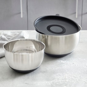Professional Set of 2 Mixing Bowl and One Lid