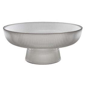 Ribbed Glass Serve Bowl Ribbed Glass Serve Bowl