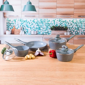 Salter Marblestone 4 Piece Non-Stick Pan Set