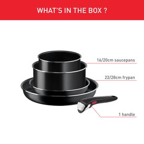 Tefal Ingenio Easy Cook & Clean Non-Stick Aluminium Start Set Tefal Ingenio Easy Cook & Clean Non-Stick Aluminium Start Set