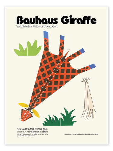 Bauhaus Giraffe Cut-out Template