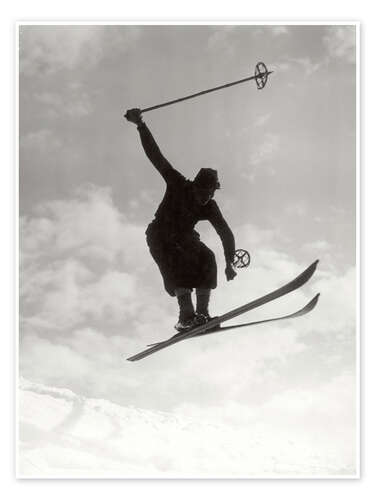 Jump With Vintage Skis