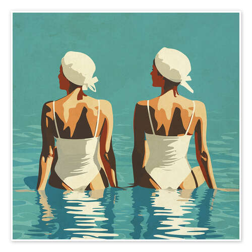 Two friends at the beach