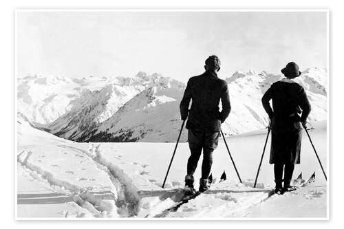 Two Skiers Admire the View